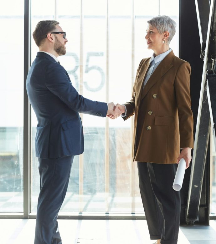 Business people shaking hands