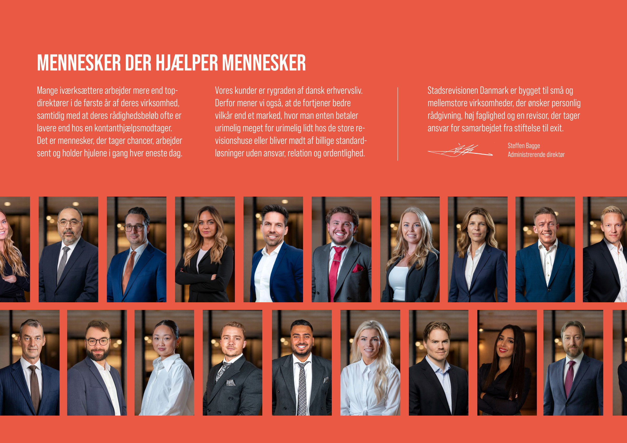 Mennesker der hjælper mennesker – Stadsrevisionens team. Stadsrevisionen Danmark er bygget til små og mellemstore virksomheder.