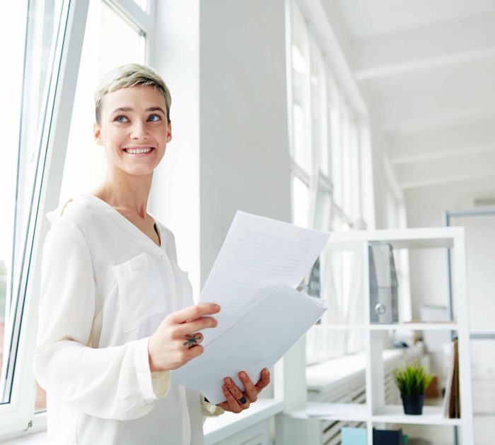 Happy accountant